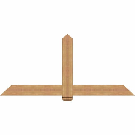 Ekena Millwork Eugene Smooth Timber Gable Bracket, Western Red Cedar, 72"W x 33"H x 3 1/2"D x 5 1/2"F, 11/12 Pitch GBW072X33X0406EUG00SWR